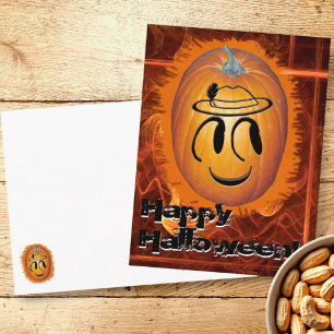 Carte Postale Joyeux Visage Jack-O-Lantern