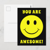 Carte Postale Joyeux Visage Jaune Vous Êtes Magnifique (Devant / Derrière)