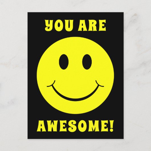 Carte Postale Joyeux Visage Jaune Vous Êtes Magnifique (Devant)