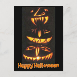 Carte Postale Joyeux visages Jack o'Lantern
