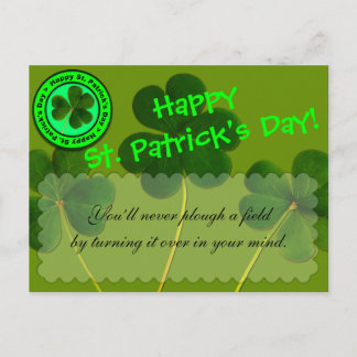 Carte Postale Joyeux voeux de la Saint Patrick