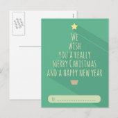 Carte postale Joyeux voeux de Noël (Devant / Derrière)