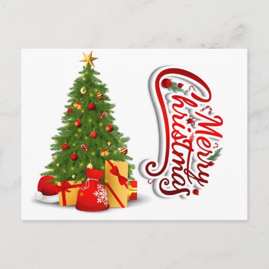 Carte Postale Joyeux voeux de Noël : Une célébration joyeuse (Devant)