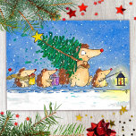 Carte postale Joyeux Winter Holidays de N. Janes<br><div class="desc">Envoyez à vos amis et à votre famille cette jolie carte de Noël de hérisson pour leur souhaiter un Joyeux Noël.</div>