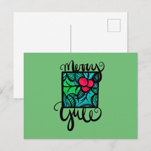 Carte Postale Joyeux Yule (Devant / Derrière)
