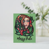 Carte Postale Joyeux Yule Pagan Bénédictions de vacances (Debout devant)