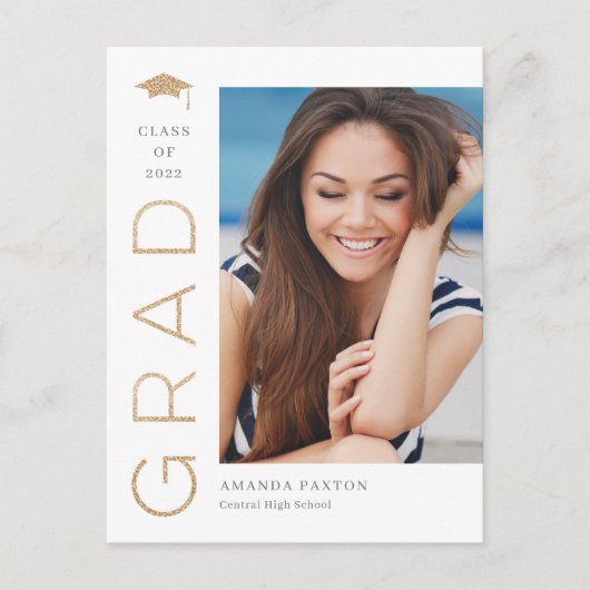 Carte postale Joyful Grad Editable Color Graduatio (Devant)