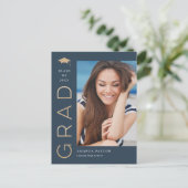 Carte postale Joyful Grad Editable Color Graduatio (Debout devant)