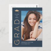 Carte postale Joyful Grad Editable Color Graduatio (Devant / Derrière)