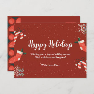 Carte Postale Joyful Joyful Happy Holidays Wives : With Love & L