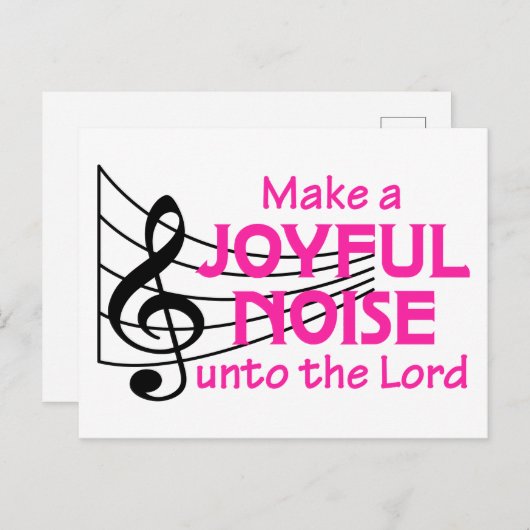 Carte Postale Joyful noise (Devant / Derrière)