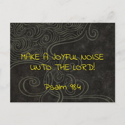 Carte Postale Joyful Noise 3 Psalm 98:4 Christian Scripture (Devant)