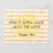 Carte Postale Joyful Noise Psalm 98:4 Christian Scripture Verse (Devant)