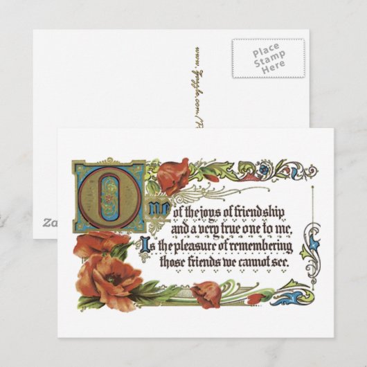 Carte Postale Joys d'amitié (Devant / Derrière)