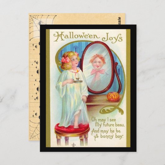 Carte Postale Joys d'Halloween vintage (Devant / Derrière)