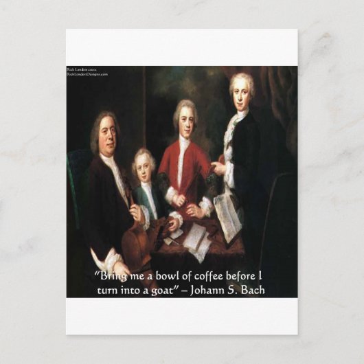 Carte Postale JS Bach Graphic & Funny Coffee Quota Toxiques & Ca (Devant)