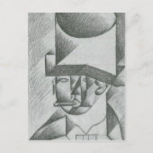 Carte Postale Juan Gris - Chef d'un homme au cigare (Devant)