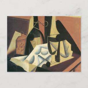 Carte Postale Juan Gris - Demeure de vie avec une nappe blanche