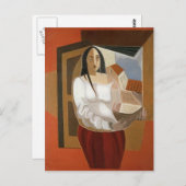 Carte Postale Juan Gris- La Liseuse (Devant / Derrière)