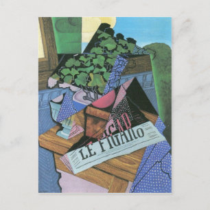 Carte Postale Juan Gris - La vie morte avec des géraniums