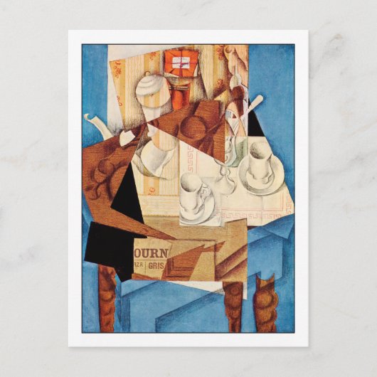 Carte Postale Juan Gris Petit-déjeuner Fine Art (Devant)