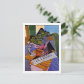 Carte Postale Juan Gris "Un pot de géraniums" Art fin (Debout devant)