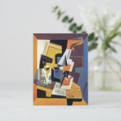 Carte Postale Juan Gris - Violon et verre - Art Abstrait (Debout devant)