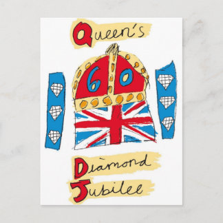 Carte Postale jubilé de la reine elizabeth en diamant 2012