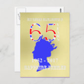 Carte Postale Jubilé de saphir de la reine britannique Elizabeth (Devant / Derrière)