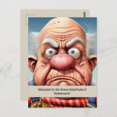 Carte Postale Jubilé d'humour de retraite Anniversaire (Devant / Derrière)