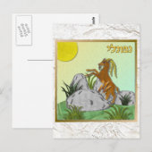 Carte Postale Judaica 12 Tribes of Israel Naphtali (Devant / Derrière)