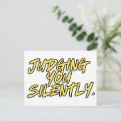 CARTE POSTALE JUDGING YOU SILENTLY (Debout devant)