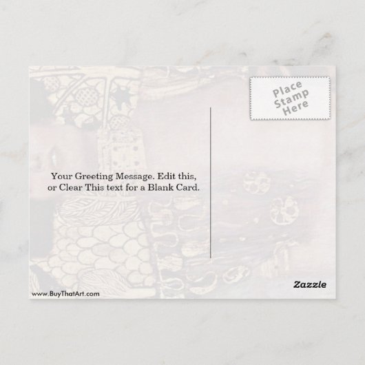 Carte Postale Judith avec la tête d'Holoferne par Gustav Klimt (Dos)