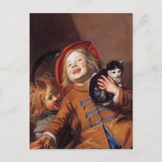 Carte Postale Judith Leyster - Enfants riants avec un chat (Devant)
