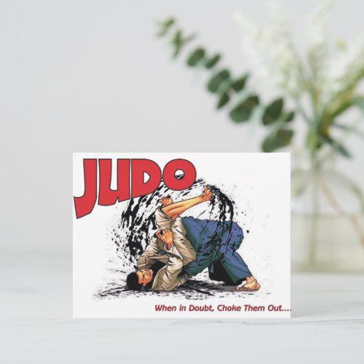 Carte Postale Judo Choke Out (Debout devant)
