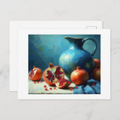 Carte Postale Jug bleu et grenades, (Devant / Derrière)