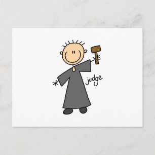 Carte Postale Juge Stick Figure