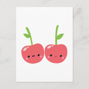 Carte Postale Juicy Cute Kawaii Cherries