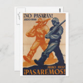 Carte Postale Juillet 1937. Nous allons passer l'affiche Propaga (Devant / Derrière)