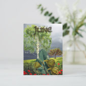 Carte Postale Juin Mois Arbres Fig Pomme Birch (Debout devant)