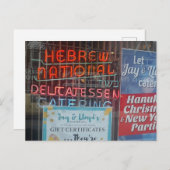 Carte postale juive Kosher Deli à Brooklyn (Devant / Derrière)