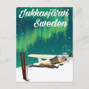 Carte Postale Jukkasjärvi Suède Horloge de vacances