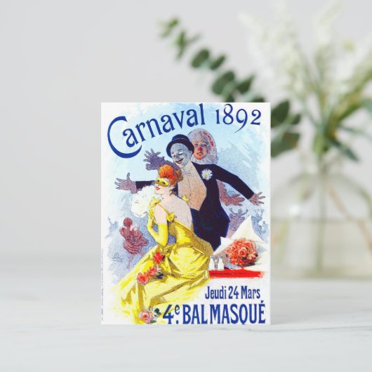 Carte postale Jules Cheret Carnaval (Debout devant)