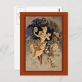 Carte Postale Jules Cheret 'La Danse' 1891 (Devant / Derrière)