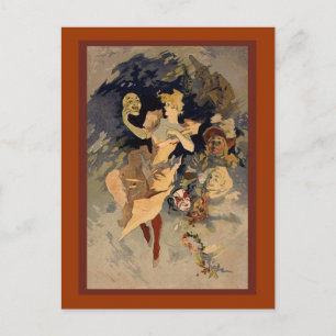 Carte Postale Jules Cheret 'La Danse' 1891