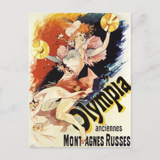 Carte postale Jules Cheret Olympia (Devant)