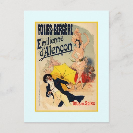 Carte Postale Jules Chéret, publicité, 1890 (Devant)