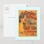 Carte Postale Jules Chéret, publicité, 1891 (Devant / Derrière)