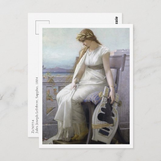 Carte Postale Jules Joseph LeFebvre, Sappho, 1884 (Devant / Derrière)