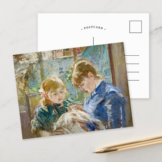 Carte Postale Julie avec sa nounou | Berthe Morisot